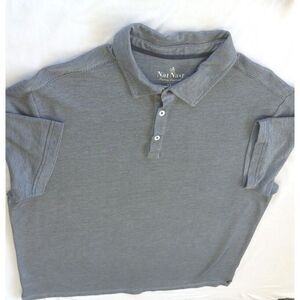 Nat Nast Mens Short Sleeve Polo  Size Adult XL Gray Luxury Originals Batik Gray‎